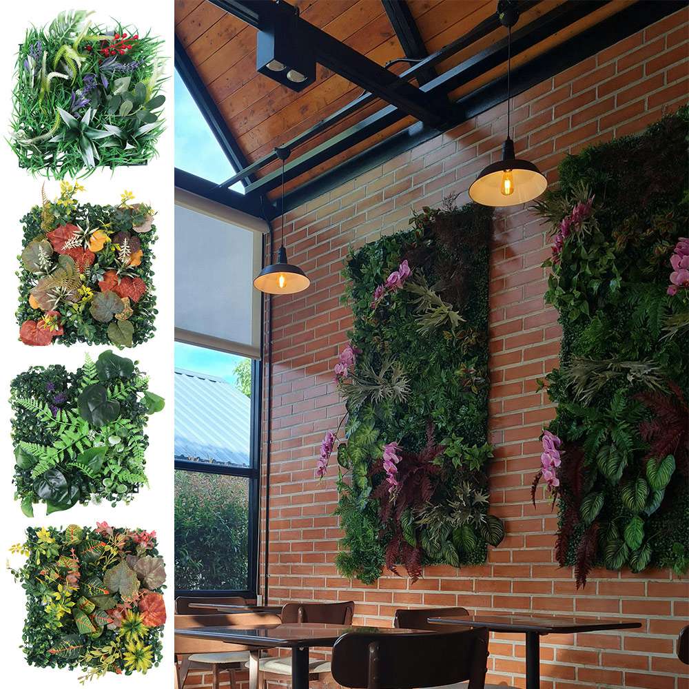 Flower Artificial Plant Wall Panel DIY Simulation Maple Plant Sheet  Wedding