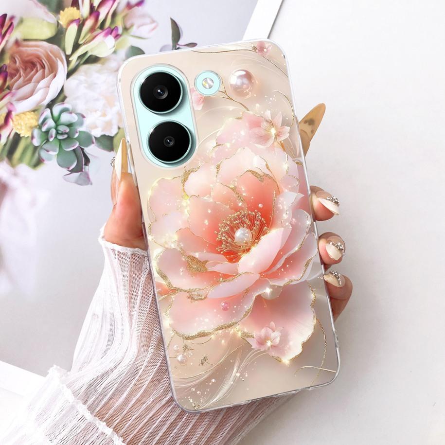 Case For Xiaomi Poco X8 Pro Max Cover Popular Flower Soft Silicone Transparent TPU Bumper For Xiaomi Poco X8 Pro X8ProMax Fundas