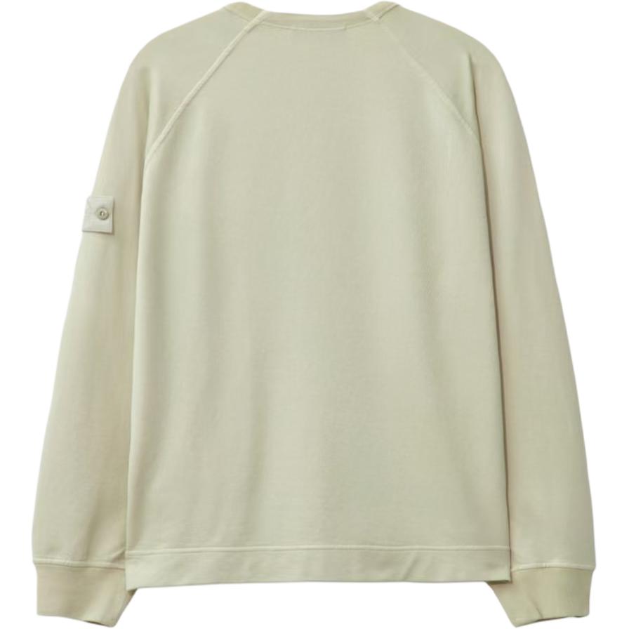 Stone Island Ghost Series Ss25 Ghost Pieces Lightweight Cotton Crew Neck Sweatshirt Unisex Sweatshirt Beige K1S1561000-11S00F3-V0090