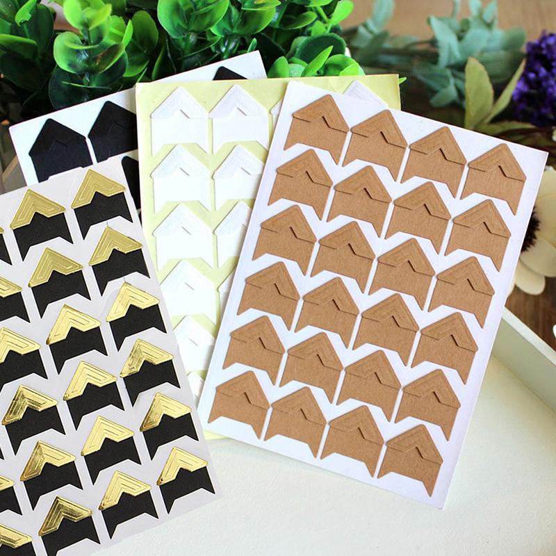 120pcs Self-Adhesive Photo Frame Corner Sticker Craft Scrapbook Album Sweet 120pcs Self-Adhesive Photo Frame Corner Sticker Craft Scrapbook Album Sweet