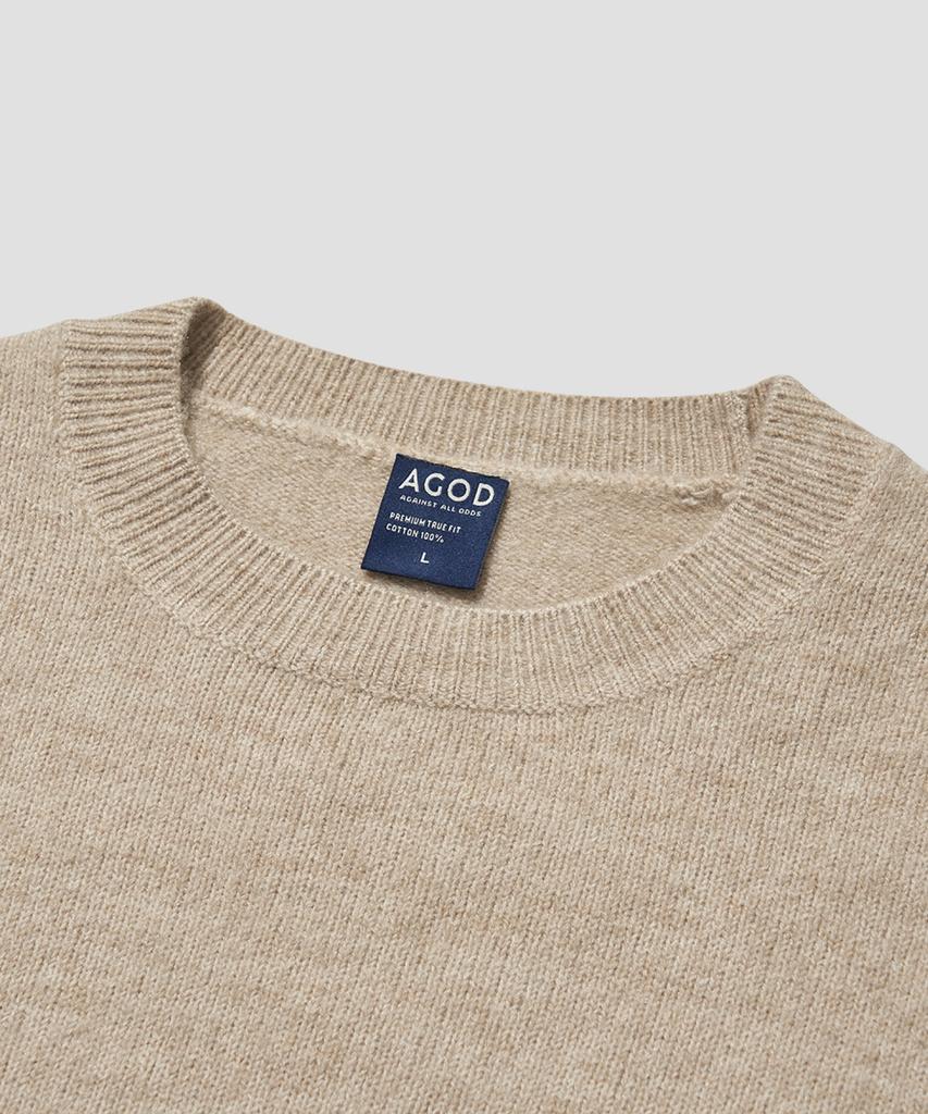 AGOD Signature Daily Crew Neck Knit [Beige]