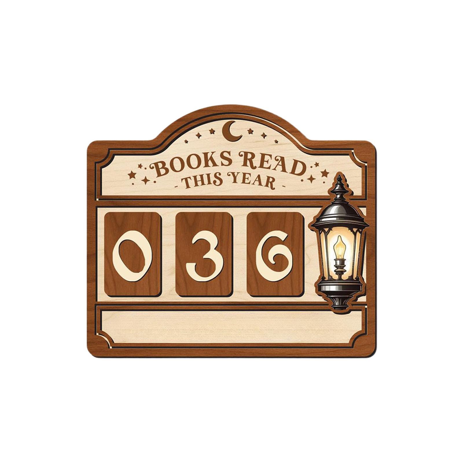 

This Year s Book Reading Counter, A Gift For Readers, A Bookshelf Decoration, And A Book-themed Gift And Accessory For Book Lovers And Reading Clubs. One Size