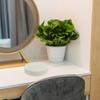 Plateau Rond Mobile Robuste pour Pot de Fleurs 19.50x15.00x3.50cm Base à Roulettes Épaissie pour Plantes avec Roues Cachées Soucoupe Anti-Goutte d'Eau pour Plantes