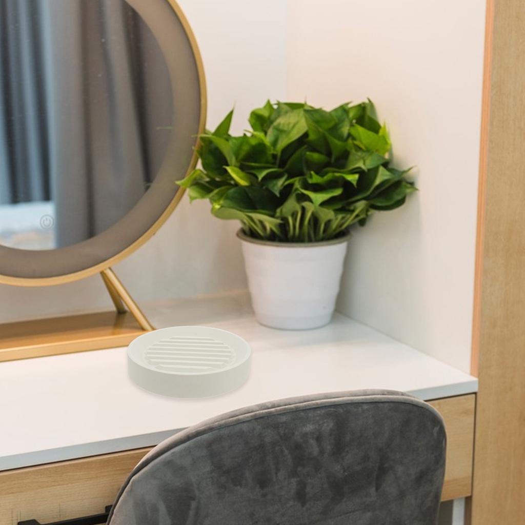 Plateau Rond Mobile Robuste pour Pot de Fleurs 19.50x15.00x3.50cm Base à Roulettes Épaissie pour Plantes avec Roues Cachées Soucoupe Anti-Goutte d'Eau pour Plantes