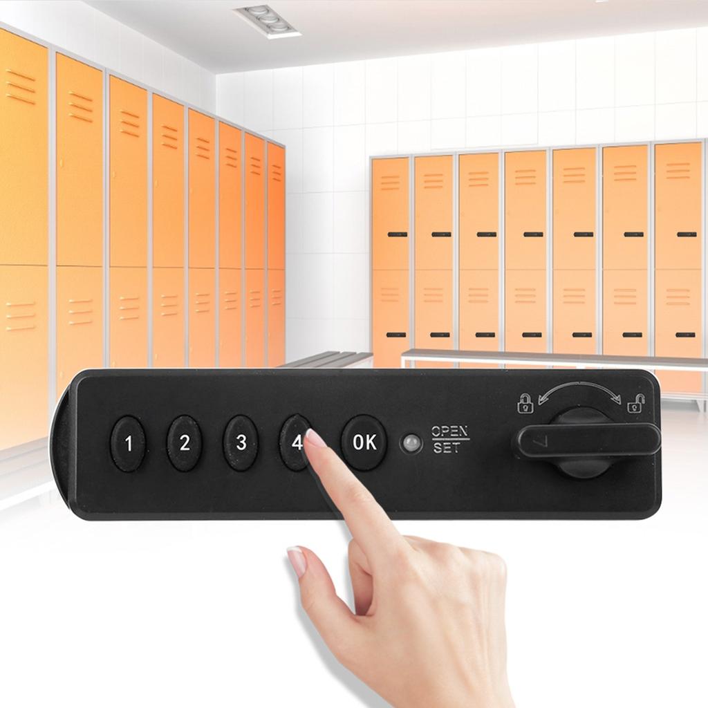 Smart Electronic Password Lock Security Alarm Coded Locker with Flat Bolt for Wardrobe Gym Bathroom