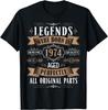 51 Years Old Gifts Men Vintage Made in 1974 51th Birthday T-Shirt Custom Printed Graphic T Shirts Graphic T Shirts Camiseta