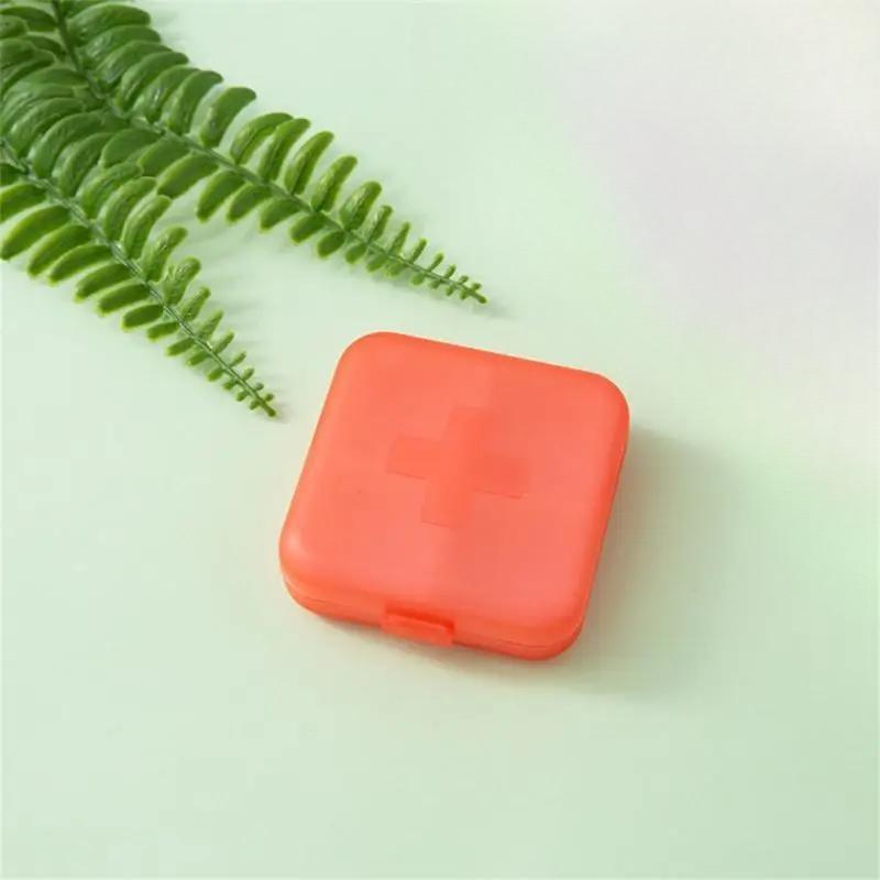 1Pc Mini Packing Small Medicine Box Square Portable Medicine Box Pill Box Small Square Box