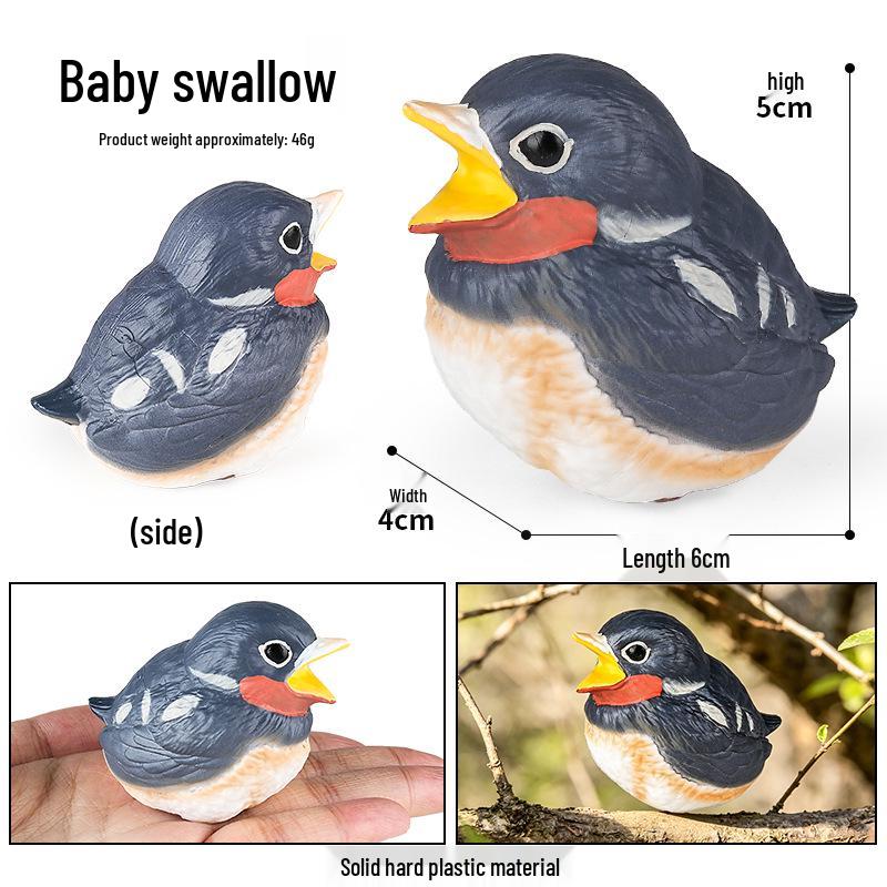Children's Animal Simulation Toy Set: Eagle, Falcon, Secretary Bird, Owl Figurines