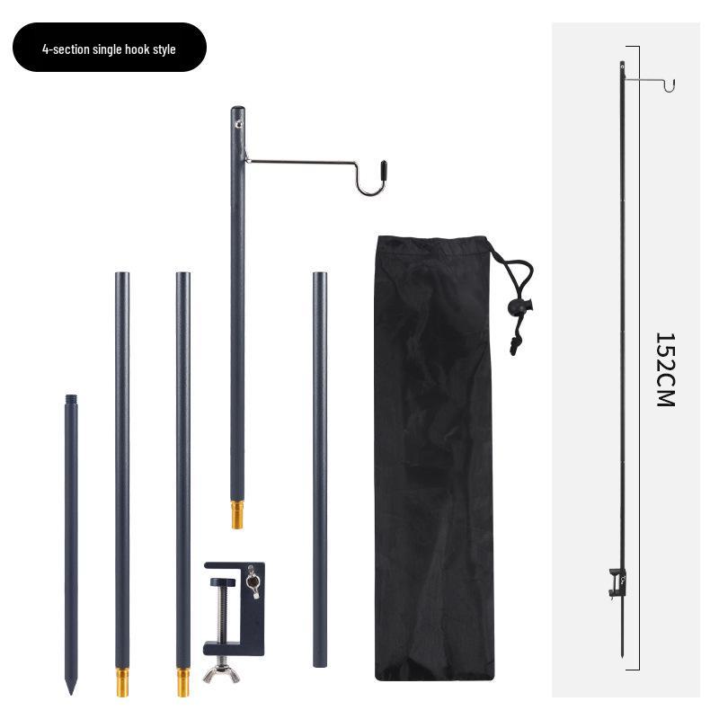 Ultralight Aluminum Folding Camping Light Pole Stand