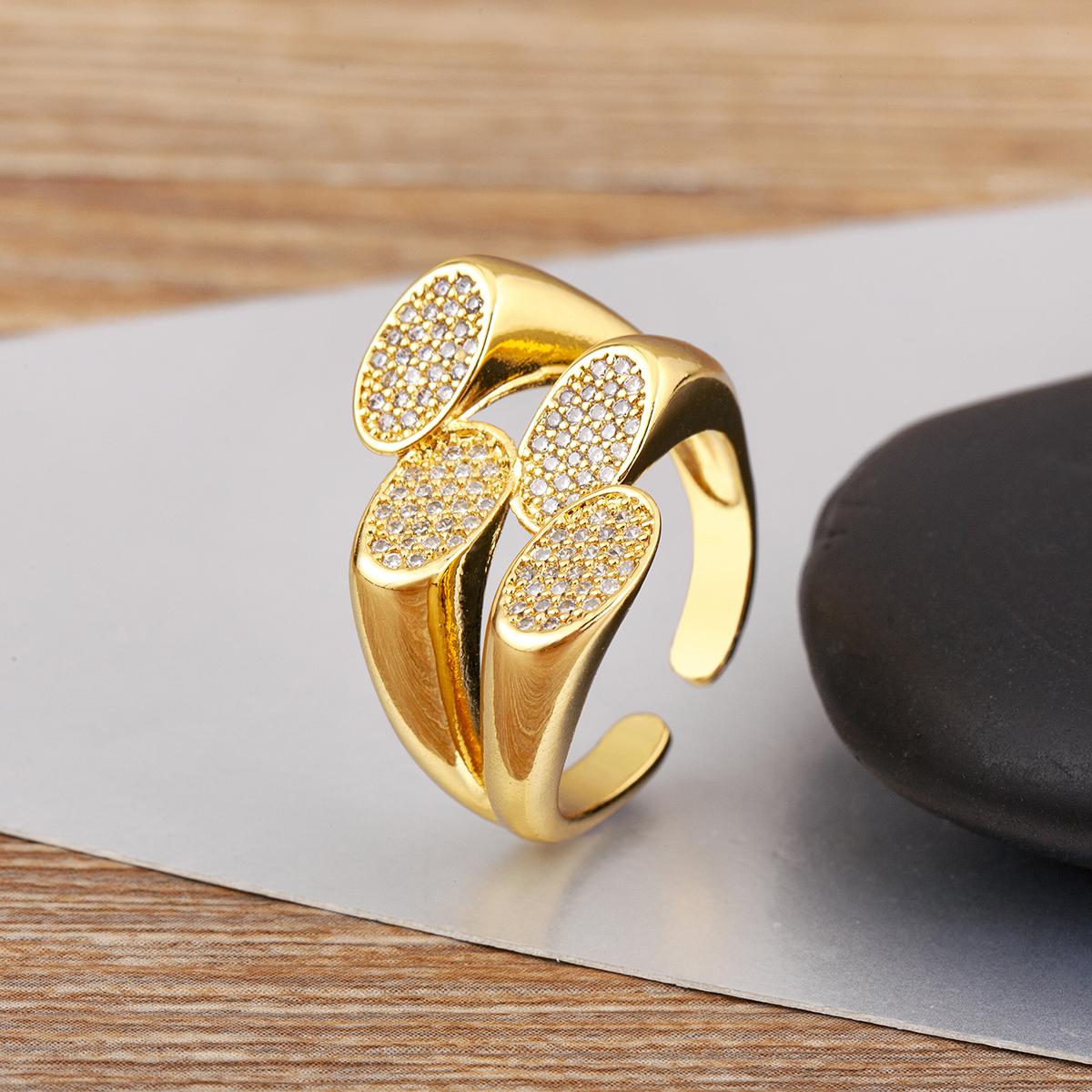 

Nidin Hot Sale Fashion Shiny Crystal Zircon Open Rings Adjustable For Women Men Anniversary Party Finger Jewelry Gifts resizable