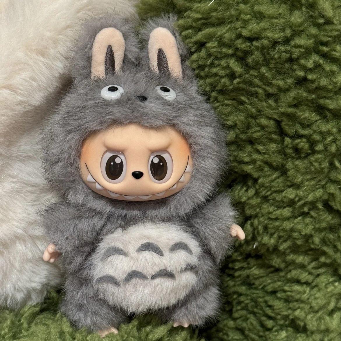

KK HOT Cute Totoro Labubu Dress Up Plush Baby Clothes Doll Pendant Children s Gift Doll Toy huise