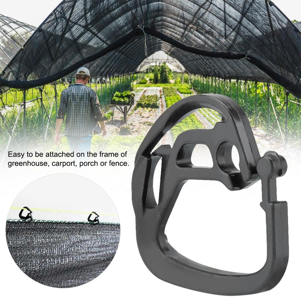 100Pcs Shading Net Hook Plastic Hanging Hooks for Shade Fabric Greenhouse Accessories