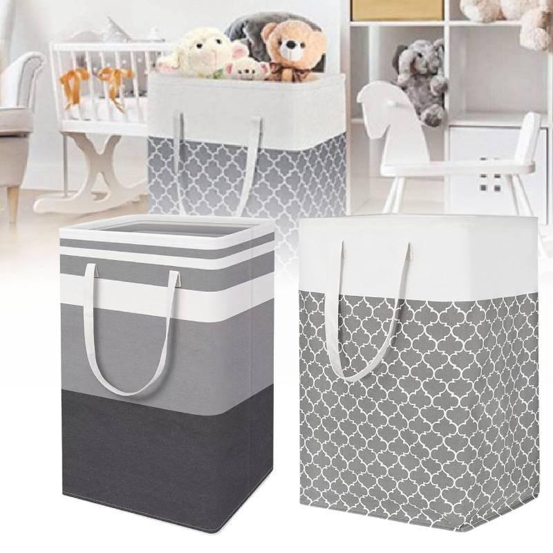 Bag 75l Storage Collapsible Tall Clothes Basket Canvas Material Capacity Large