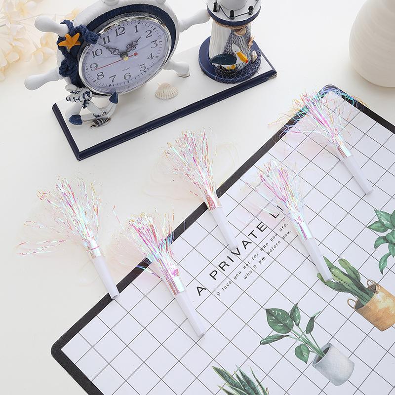 Colorful Tassel Blowing Dragontoy Whistle Birthday Party Wedding Decoration Festival Party Atmosphere Cheering Photography Props