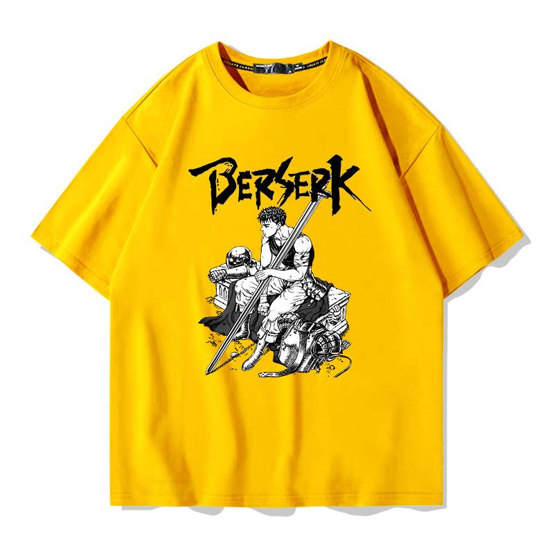 

Sword wind legend Berserk men s printed T-shirt Short sleeve T-shirt Men 100% cotton loose comfortable trend top summer wear 4XL