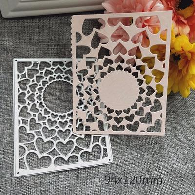 Herzrahmen Metall-Stanzschablonen Stanzformen zum Ausschneiden für DIY Scrapbooking Album Papierkarte Prägung