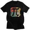 Individuelles Herren Retro Quadrat Pi Symbol Geschenk T-Shirt Kurze Ärmel Baumwolle T-Shirt Freizeit Mathe Gleichungen Lehrer Geek T-Shirts Kleidung