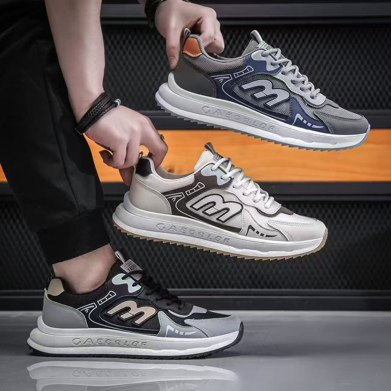 

Customized shoes men s new comfortable versatile board shoes men s shoes Korean version dad shoes student breathable sports and leisure shoes 45