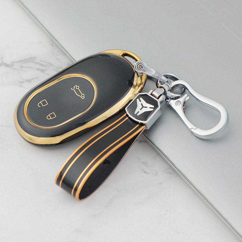 NIO ET7/ES7/ET5 Gold Edge TPU Car Key Case for Men