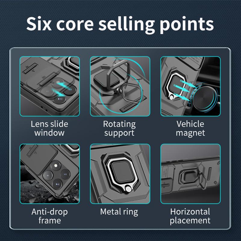 For Xiaomi Poco F6 Pro 5G Case Anti Shock Kickstand Magnet Armor Phone Cases for PocoF6 Poko Little F6Pro F 6 Pro 6Pro 6F Cover