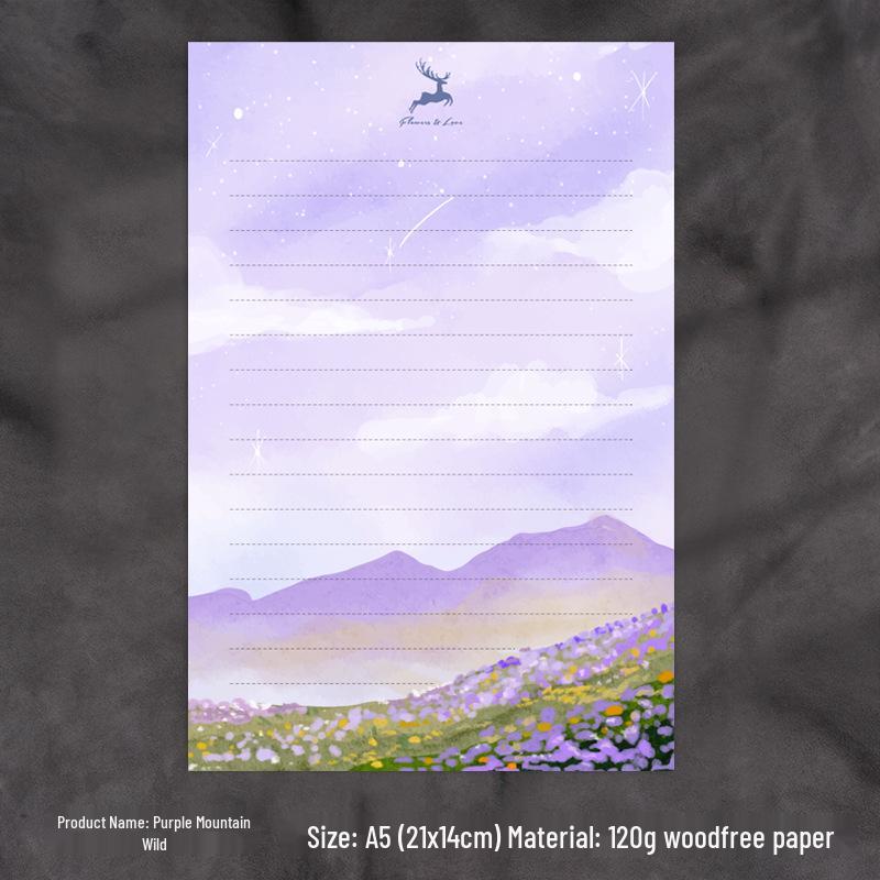 Romantic Western-Style A5 Love Letter Paper - Lined & Thickened Manuscript Sheets