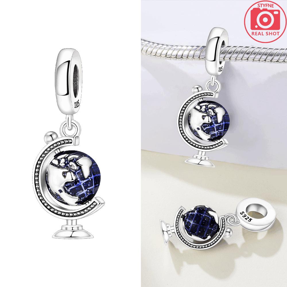 Bowling Ball Original Copper Pendant Globe Table Tennis Travel Airplane Pendant Beads Fit Bracelet Women Jewelry Making Gift