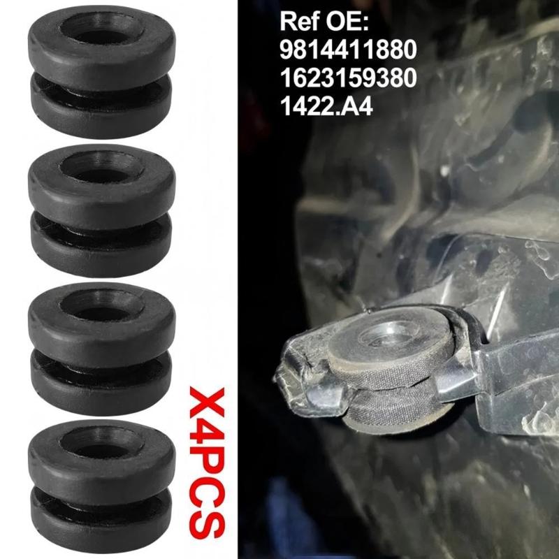 4Pcs Rubber Mounts for Automotive Air Filter Housing Installation Vibrations Damping and Position Stability 9814411880