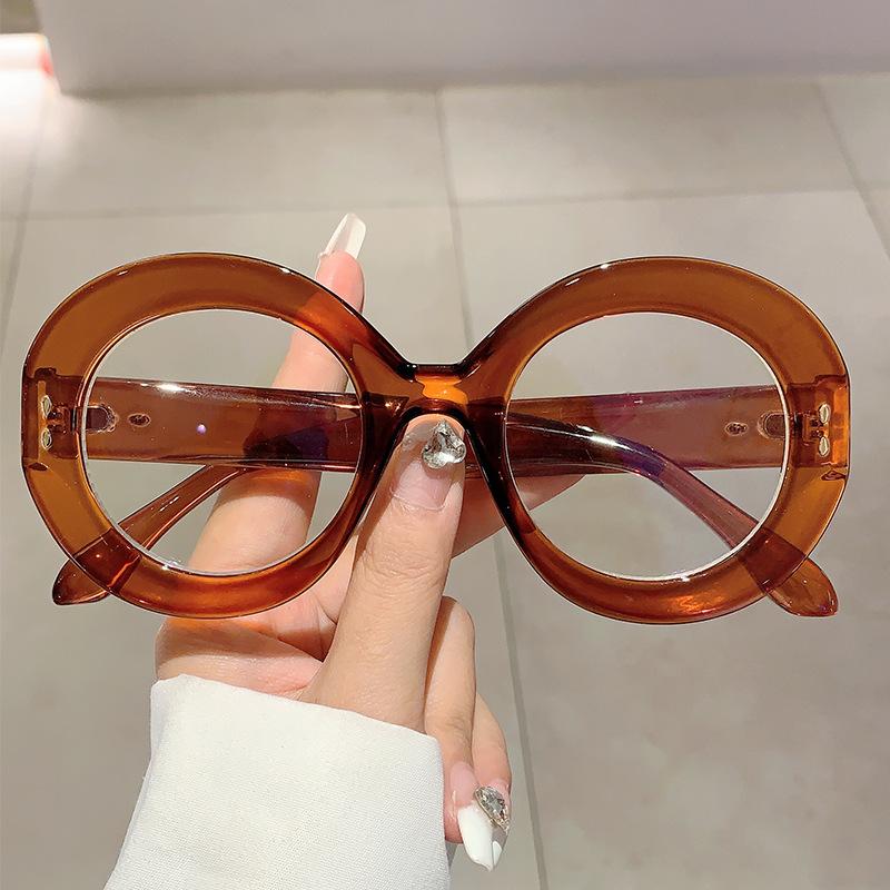 

Вінтажні Окуляри Оверсайз Круглої Форми, що Блокують Синє Світло, Жіночі, Дизайнерський Бренд Люкс, Рецептурні Окуляри для Міопії, Оптична Оправа з Заклепками