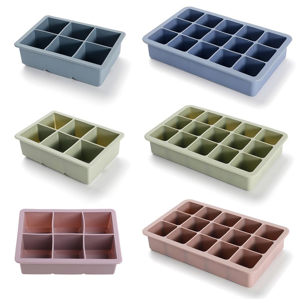 Ice Cube Trays Premium Silicone Ice Cube Moulds with Lid Flexible BPA-Free for Chilled Drinks Whiskey Cocktails Reusable