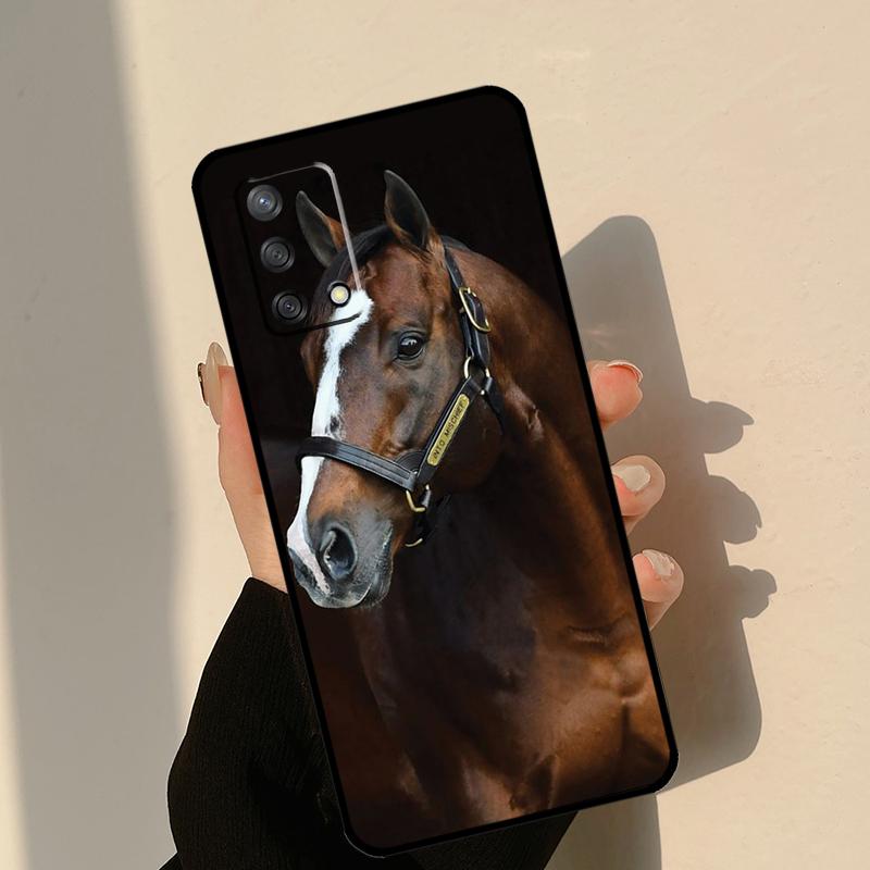 Animal Steed Horse Case For Oppo A18 A38 A58 A78 A98 A74 A94 A54 A15 A17 A57 A6 A5 Pro A16 A76 A96 A40 A60 A80