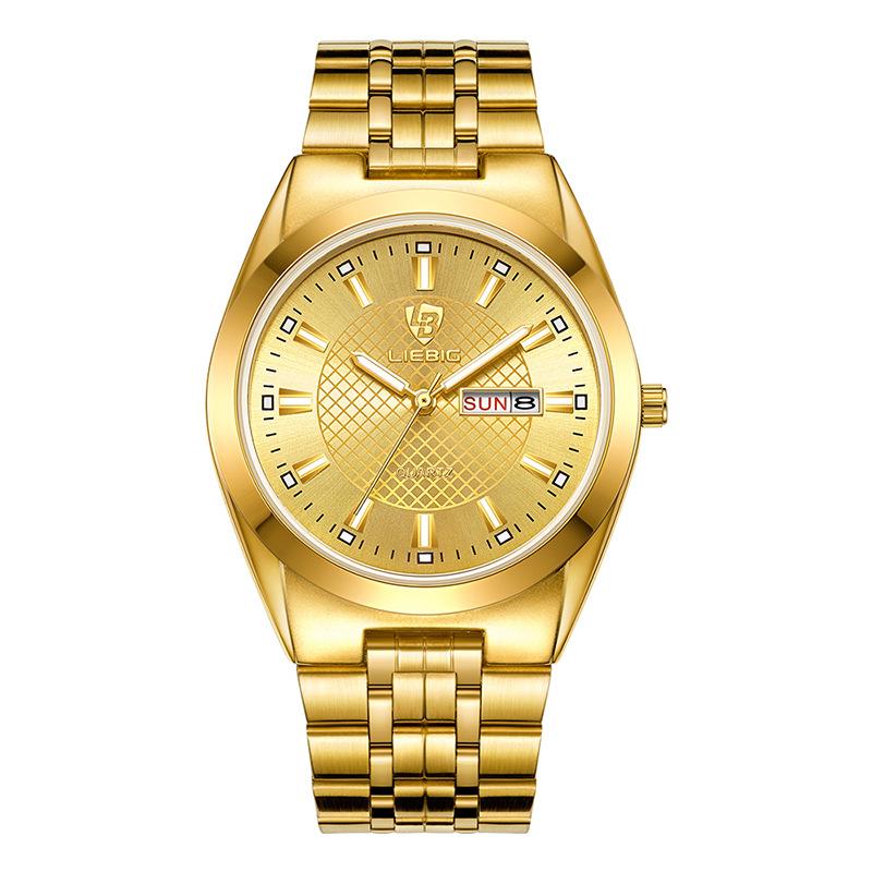SKMEILuxury style new couple men's watch steel belt week calendar waterproof women's watch