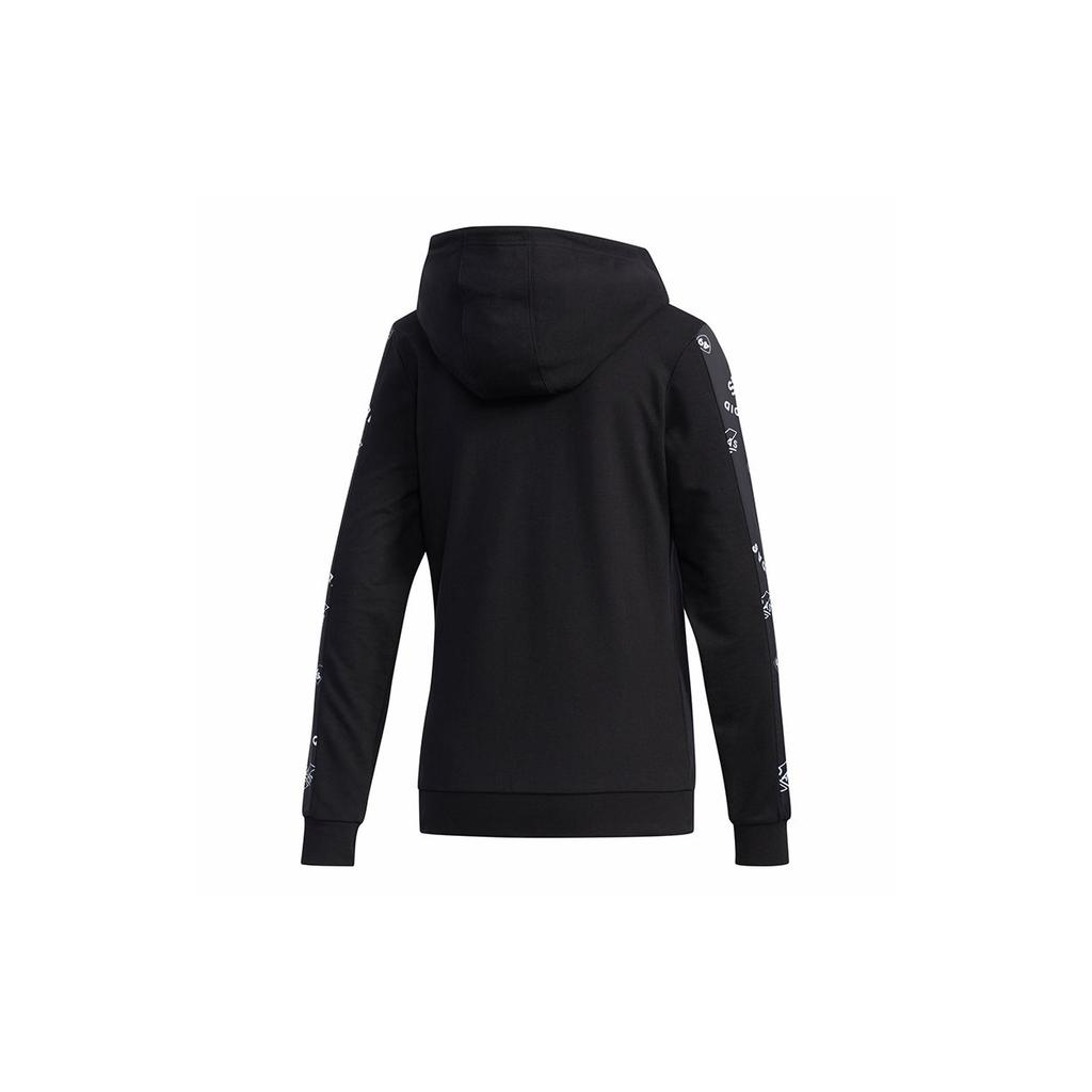 Adidas Neo Favorite Hoodie Casual Sport Pullover Women Tops Black FK6928