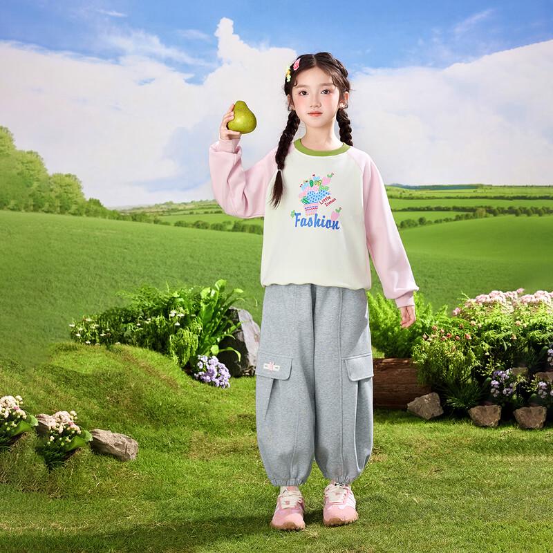 Xiaoyinman Girls' Raglan Sleeve Pullover Sweatshirt