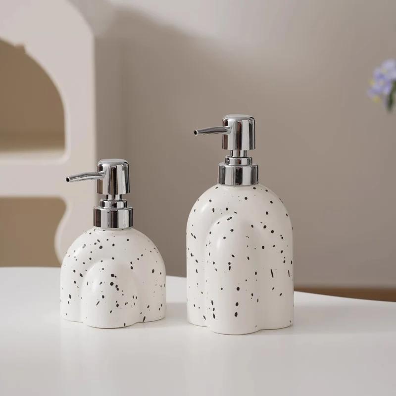 Ceramic Lotion Bottles Soap Dispenser Hand Soap Bottle Home Bathroom Accessories Dispensing Bottle Shower Gel Shampoo Bottles