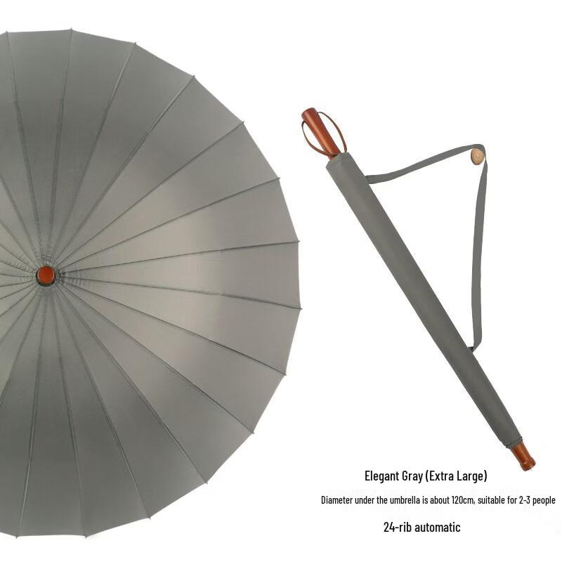 Automatic Long-Handle Business Umbrella 115cm, 24-Rib Auto