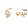 Artistic Layered Cutout No Piercing Earrings Double Tone Choices Lightweight Alloy Design Ear Accessories For Women