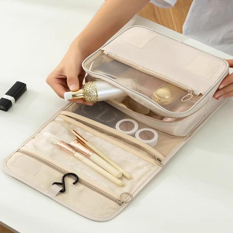 Travel Cosmetic Organizer With Waterproof Polyester Fabric For Women And Makeup Storage