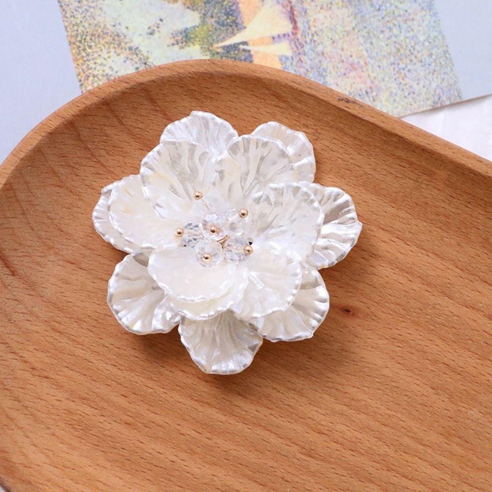 5Pcs Acrylic Garment Decoration Flower Multi-layer Design Multi-layer Flower Craft Hair Clip
