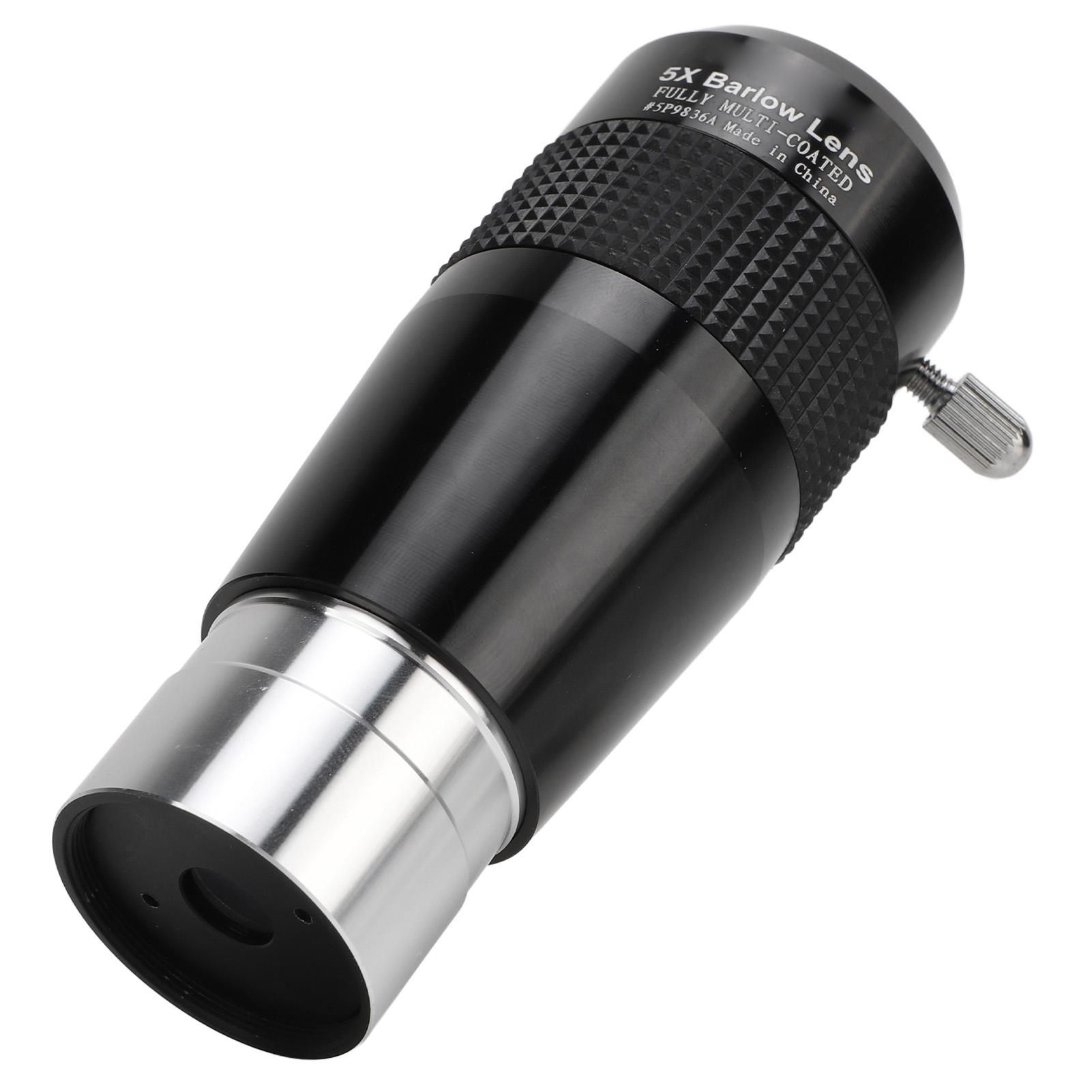 

1,25 дюйма 5X Телескоп Линза Барлоу Многослойное покрытие Повторяющаяся цветовая аберрация 2 группы 4 элемента Барлоу