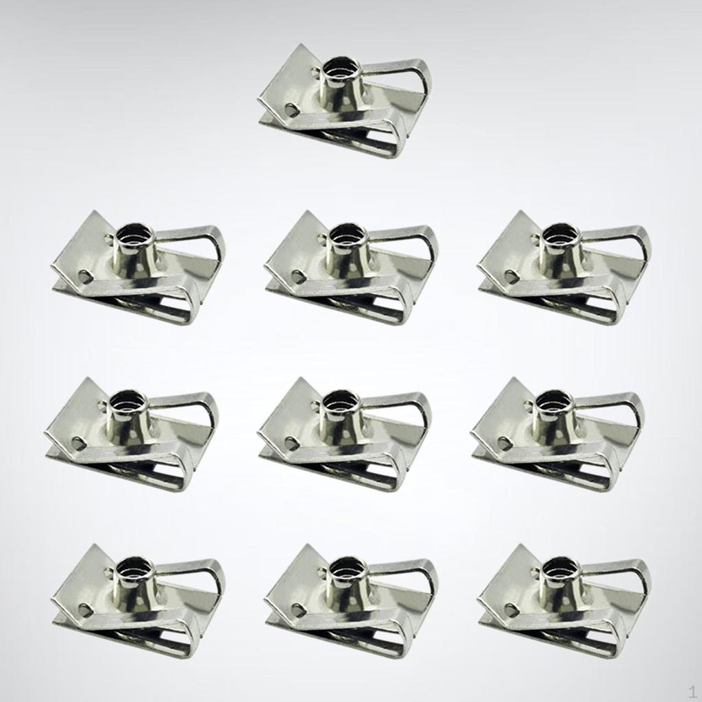 10 kusů příchytek typu U se závitem Nerezová pevná upevňovací spona upevňovací matice pro