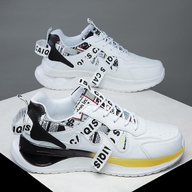 

Обувь мужская Tide 2025 Весна Новые дышащие пары студенческие папы обувь кроссовки для бега корейские мужские туфли 45