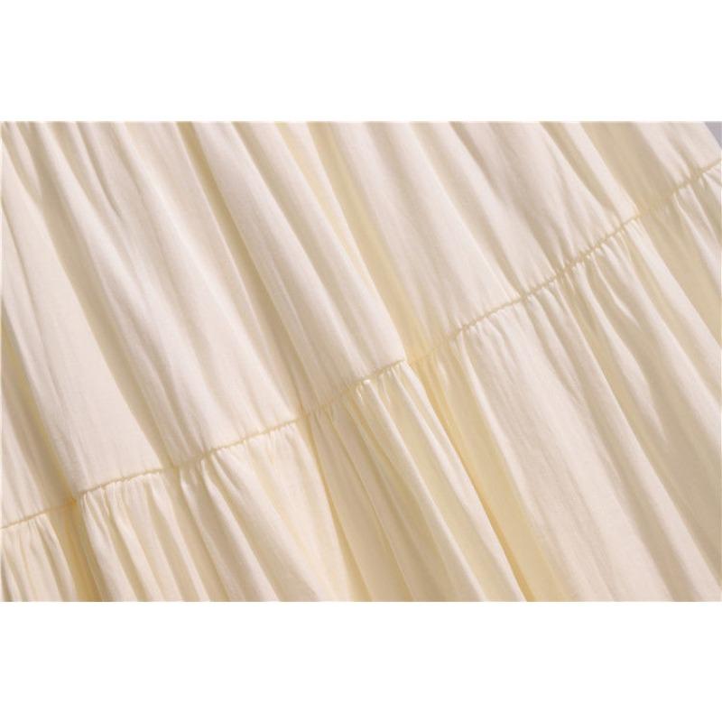 DX~~ New Spliced Cotton and Linen Skirt, Literary Fresh Long Skirt, High-waisted and Versatile, A-line Swing Skirt, Casual Skirt