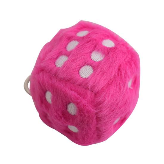 

Плюшевая игрушка-кубик с брелоком, пушистые разноцветные плюшевые кубики в горошек, украшение, подвеска-кубик из ПП хлопка, декор для сумки, креативный подарок розы красного