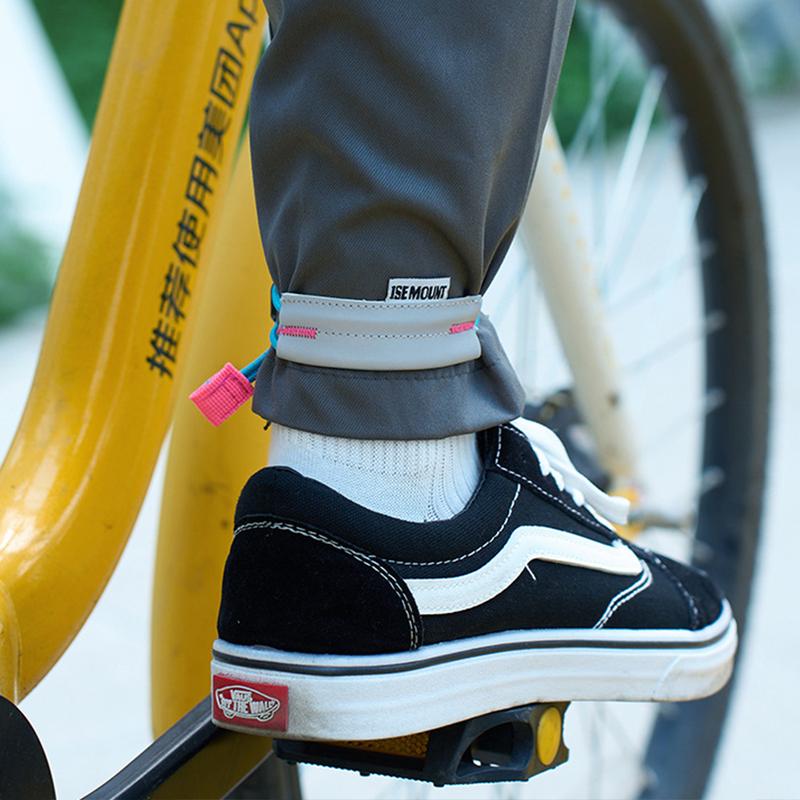 Reflective Bike Pants Strap High Visibility Cycling Pants Cuff Band Adjustable Bicycle Trouser Bands for Outdoor Sports
