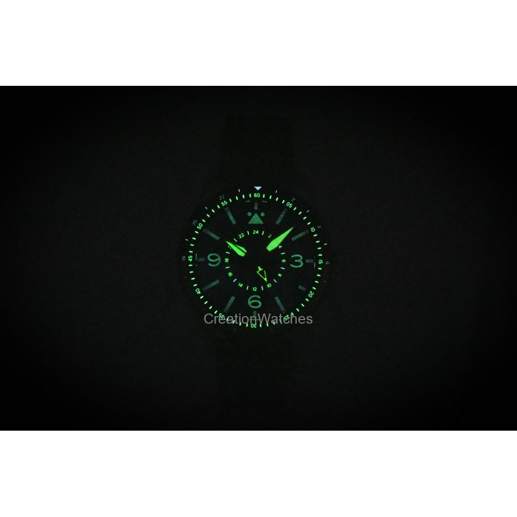 AVI-8 Flyboy Airmaster GMT Fuselage Green Leather Strap Green Dial Automatic AV-4128-03 Men's Watch