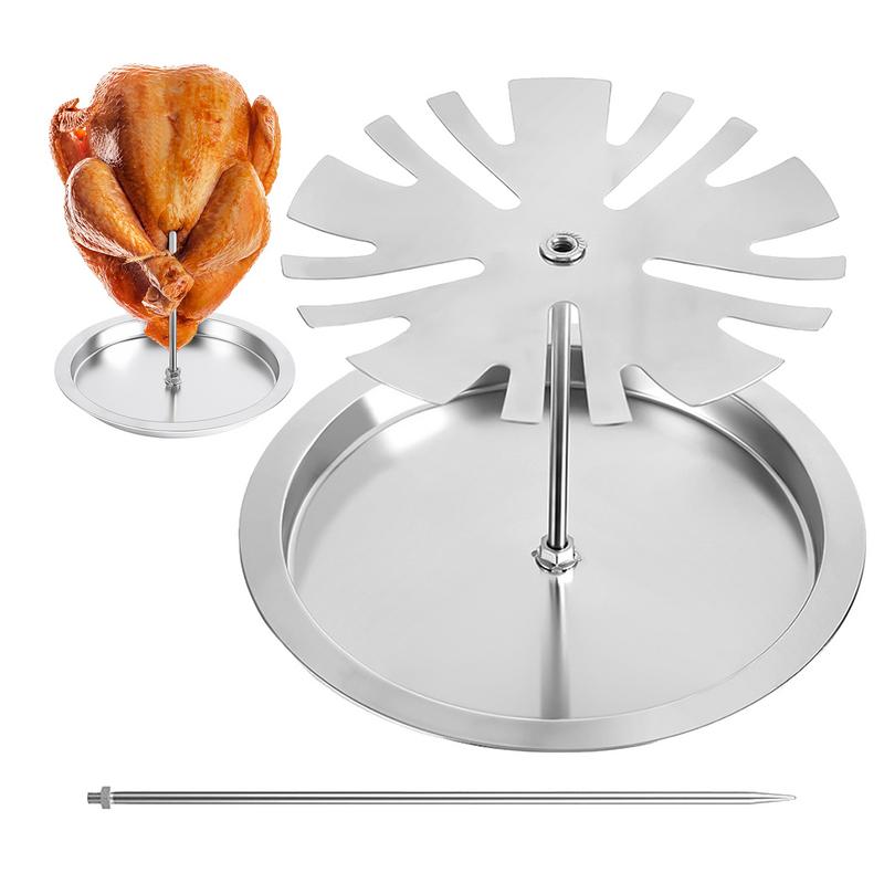 15 Slots Chicken Wing Rack Stainless steel Chicken Leg Grill Rack With Drip Tray for Indoor Outdoor Grilling Accessories