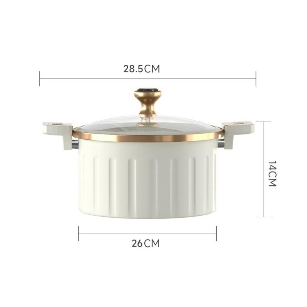 Visible 7L Micro Pressure Cooker 26cm Enamel Stew Soup Pot Non Stick Anti-overflow Pressure Cooking Pot Household