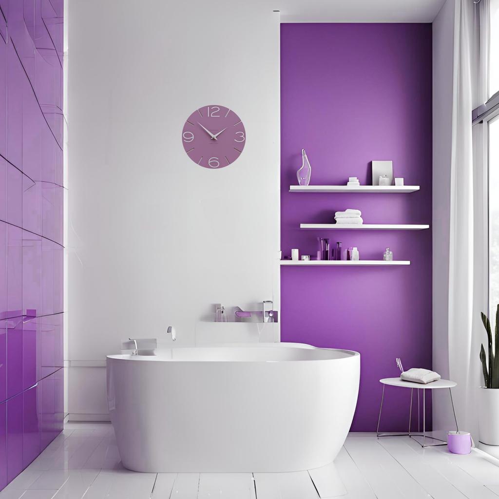 CalleaDesign SMILE Wall Clock Violet Aluminum