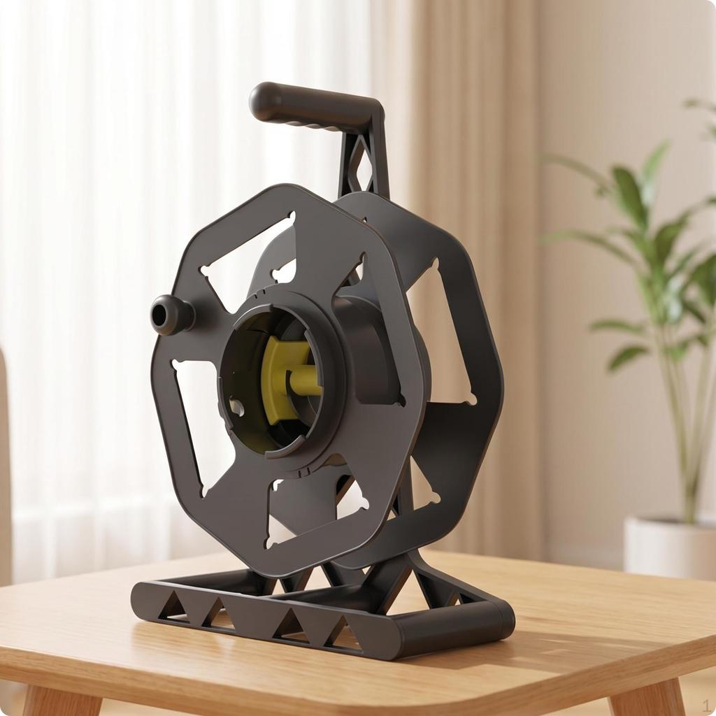 Cable Spool Holder Carrying Handle Portable Reel Side Knob Wire Winding rack for Floor