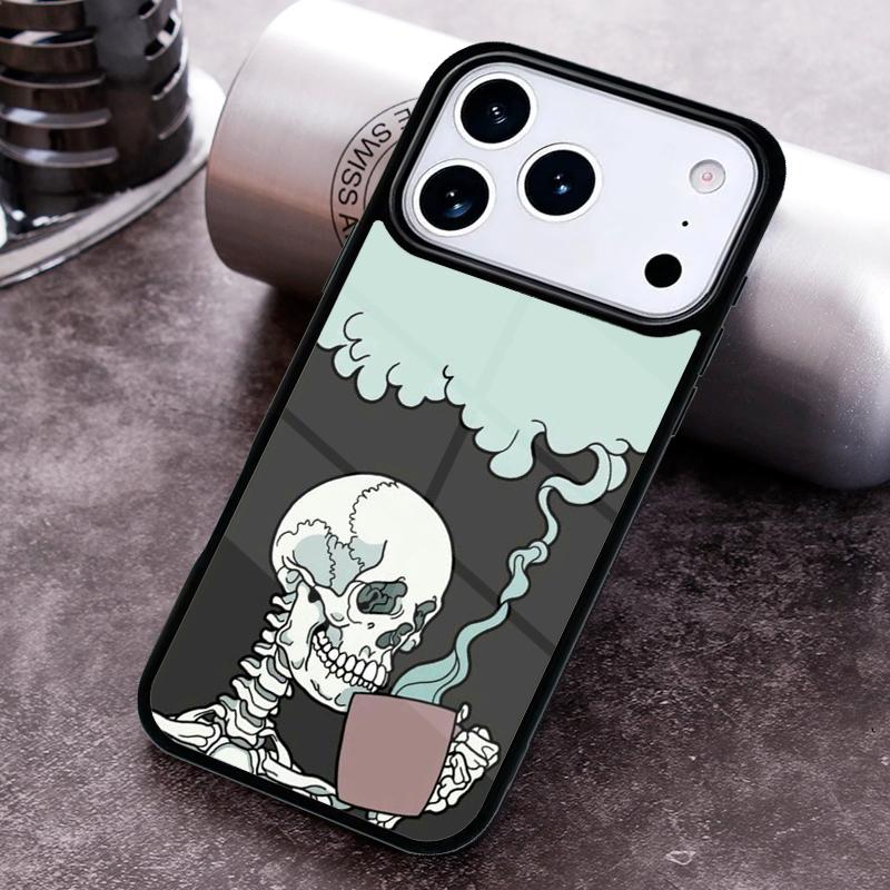 Skeleton Skull Art Phone Case For iPhone 17,16e,15,14,13,12,11,Mini,Pro,MAX soft Silicone Cover